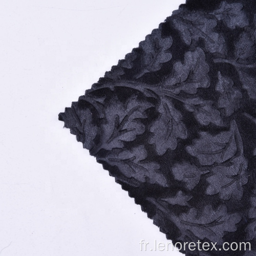 Tissu velours en relief en tricot en polyester